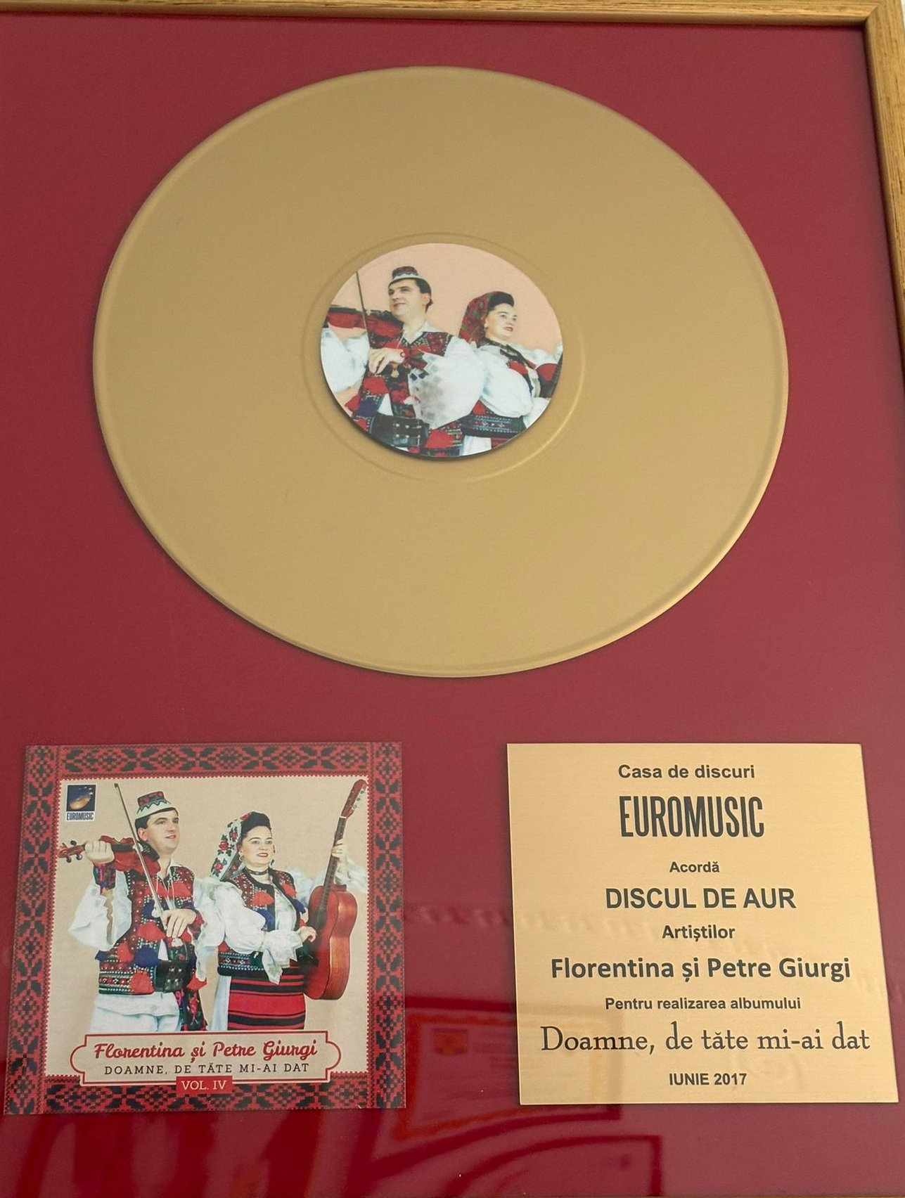 Diplomă Florentina și Petre Giurgi